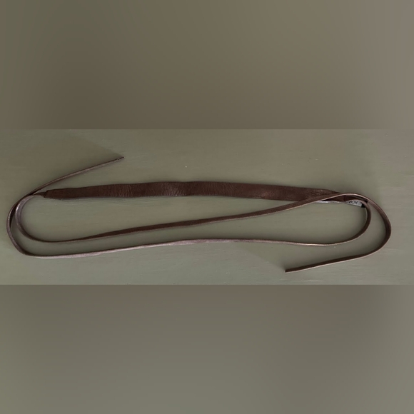 Anthropologie Ada Brown Leather Belt Classic Design Wrap Belt - Picture 4 of 4